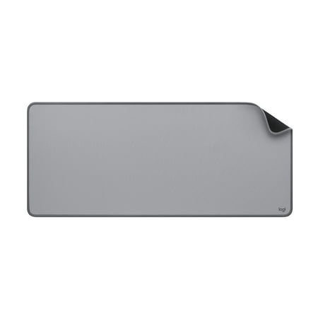 Logitech Desk Mat - Studio Series  Multifunctional Large Desk Pad  Extended Mouse Mat  Mid Gray