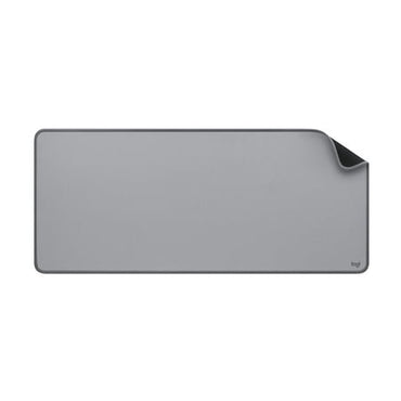 Logitech Desk Mat - Studio Series  Multifunctional Large Desk Pad  Extended Mouse Mat  Mid Gray