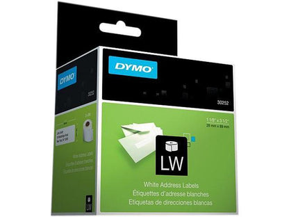 DYMO Authentic LW White Mailing Address Labels  DYMO Labels for LabelWriter Label Printers  1-1/8  x 3-1/2   2 Rolls of 350 (700 Total)
