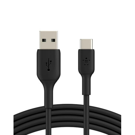 Belkin BoostCharge USB-C Cable (1M/3.3ft)  USB-C to USB-A Cable  USB Type-C Cable for iPhone 16 Series  Samsung Galaxy S24  S24+  Note20  Pixel 8  Pixel 7  iPad Pro  Nintendo Switch  and More - Black