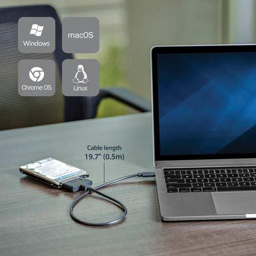 StarTech.com USB 3.1 (10Gbps) Adapter Cable for 2.5” SATA Drives - USB-C
