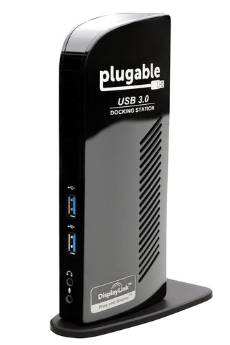Plugable Technologies UD-3900 laptop dock/port replicator Wired USB 3.2 Gen 1 (3.1 Gen 1) Type-B Black