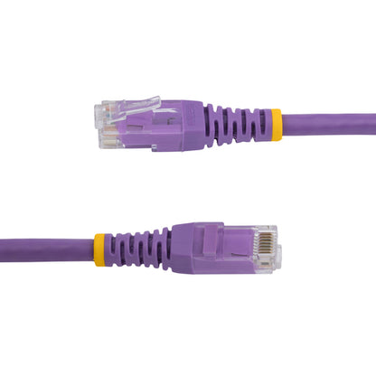 StarTech.com 6ft CAT6 Ethernet Cable - Purple CAT 6 Gigabit Ethernet Wire -250MHz 100W PoE RJ45 UTP Molded Network/Patch Cord w/Strain Relief/ Individually Tested