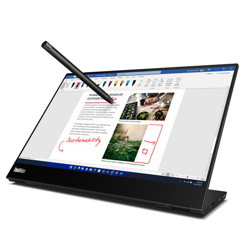 Lenovo ThinkVision M14t computer monitor 35.6 cm (14") 2240 x 1400 pixels 2.2K LED Touchscreen Black