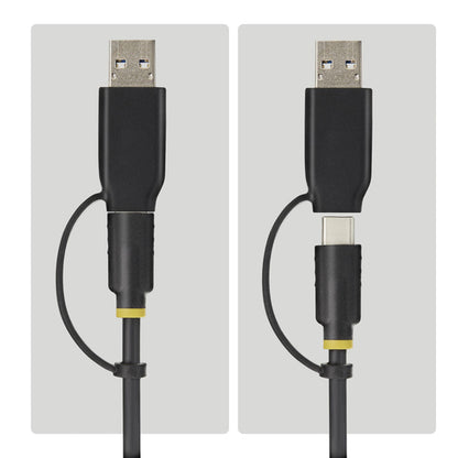 StarTech.com USB-C/USB-A to M.2 NVMe and 2.5in/3.5in SATA Adapter, 10Gbps, Tool-Free External SSD Hard Drive Reader, B+M/M-Key