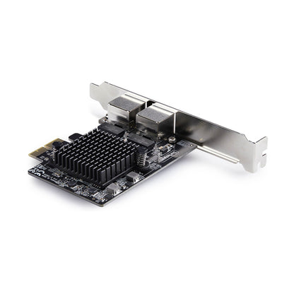 StarTech.com 2-Port 5G Gigabit PCIe Network Adapter Card, 5G/2.5G/1G/100M/10M PCI Express LAN Card, Realtek RTL8126, Windows and Linux, TAA Compliant