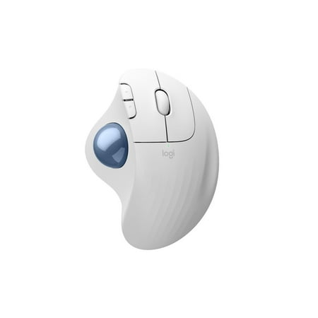 Logitech - ERGO M575 S Wireless Ergonomic Trackball Mouse - Wireless - White