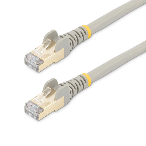 StarTech.com 1ft CAT6a Ethernet Cable - 10 Gigabit Shielded Snagless RJ45 100W PoE Patch Cord - 10GbE STP Network Cable w/Strain Relief - Gray Individually Tested/Wiring is UL Certified/TIA