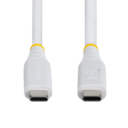 StarTech.com 3ft (91cm) USB4 Cable, 40Gbps, USB-IF Certified USB-C Cable, 240W PD, 8K 60Hz/4K 240Hz DP2.1 DP40, TPE Jacket, Thunderbolt 4 Compatible - White USB-C Cord