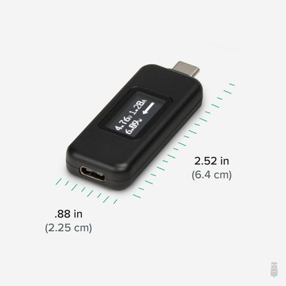 Plugable Technologies USB C Power Meter Tester for Monitoring USB-C Connections up to 240W - Digital Multimeter Tester for USB-C Cables, Laptops, Phones, Chargers - Driverless