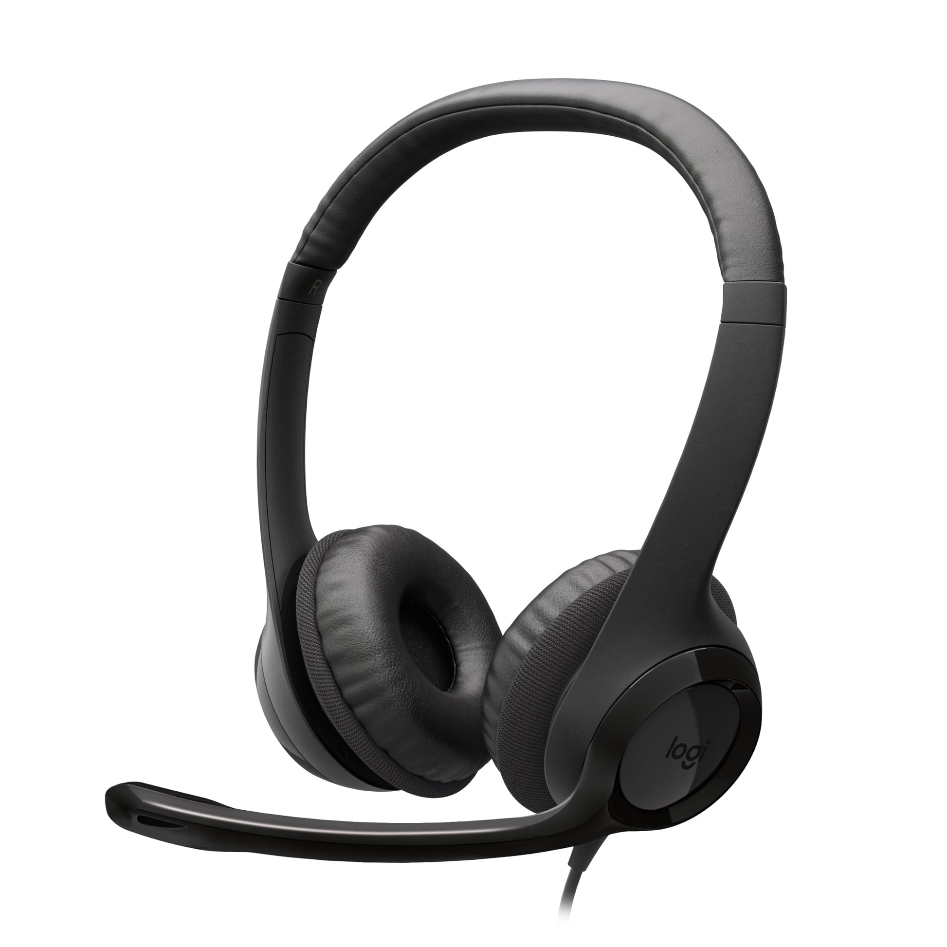 Logitech H390 Headset - Stereo - USB Type C - Wired - 32 Ohm - 20 Hz to 20 kHz - Over-the-head - Binaural - Supra-aural - 6.23 ft Cable - Noise Cancelling  Bi-directional Microphone - Black