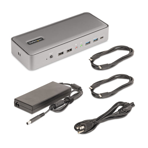 StarTech.com Dual-Laptop USB-C KVM Docking Station, Dual Monitor 4K 60Hz DisplayPort Dock, 5-Port USB Hub, GbE, 90W/45W Power Delivery to Two Laptops, Windows/Mac, 2-Host KVM Dock