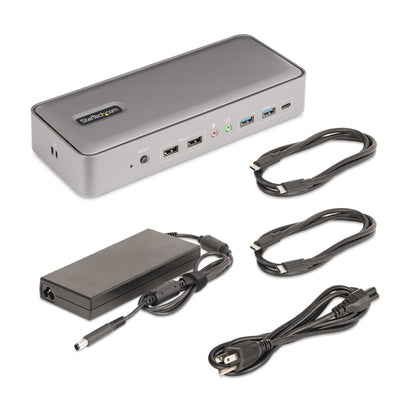 StarTech.com Dual-Laptop USB-C KVM Docking Station, Dual Monitor 4K 60Hz DisplayPort Dock, 5-Port USB Hub, GbE, 90W/45W Power Delivery to Two Laptops, Windows/Mac, 2-Host KVM Dock