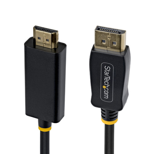 StarTech.com 3ft DisplayPort to HDMI Adapter Cable with Gripping Connectors, 4K 60Hz, HDR, Uni-Directional DP to HDMI Video Converter, DP Desktop to HDMI Monitor