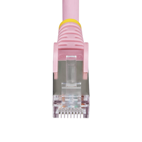 StarTech.com 6in Pink CAT6a Ethernet Cable, Snagless RJ45, 10GbE, 100W PoE++, S/FTP, LSZH, 27AWG Pure Bare Copper Wire, 500MHz, Shielded Network Patch Cord w/Strain Reliefs, Individually Tested/ETL Verified