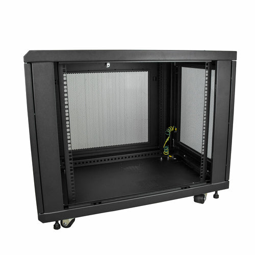 StarTech.com 12U Enterprise-Grade Server Rack Cabinet Kit, 19in Enclosed 4-Post Rack with Shelf and Cable Management, 29in (75cm) Mounting Depth, 992lb (450kg) Capacity