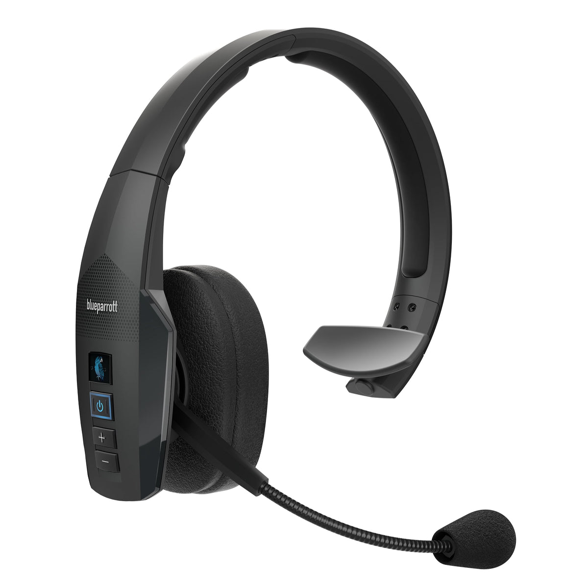 BlueParrott B450-XT Wireless Bluetooth Mono Headset with 96% Noise Cancellation Microphone & Padded Headband  Black