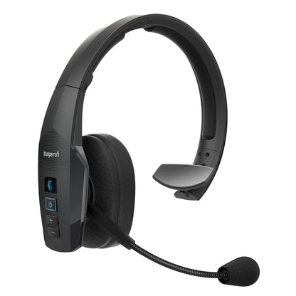 BlueParrott B450-XT Wireless Bluetooth Mono Headset with 96% Noise Cancellation Microphone & Padded Headband  Black