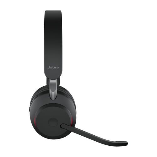 Jabra Evolve2 65 UC Stereo Std Headset Wireless Head-band Office/Call center USB Type-C Bluetooth Charging stand Black