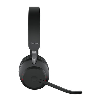 Jabra Evolve2 65 UC Stereo Std Headset Wireless Head-band Office/Call center USB Type-C Bluetooth Charging stand Black