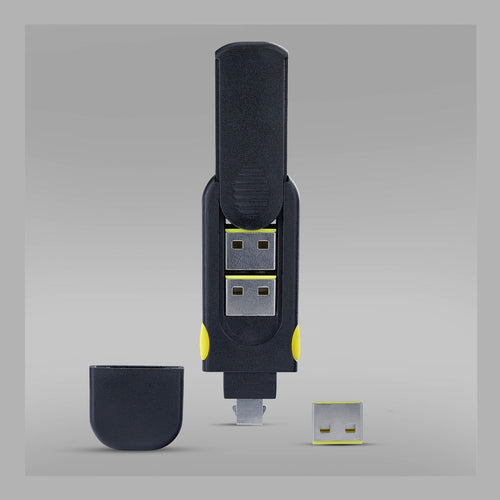 StarTech.com USB-A Port Blocker Key with 4x Latching USB-A Dust Cover Plugs, Snap-In Reusable Port Protectors for Laptops & Computers