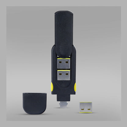 StarTech.com USB-A Port Blocker Key with 4x Latching USB-A Dust Cover Plugs, Snap-In Reusable Port Protectors for Laptops & Computers