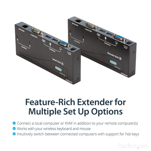 StarTech.com USB VGA KVM Console Extender over CAT5 UTP (500 ft)