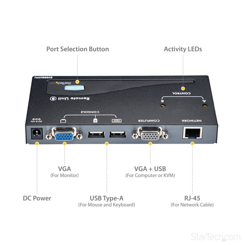 StarTech.com USB VGA KVM Console Extender over CAT5 UTP (500 ft)