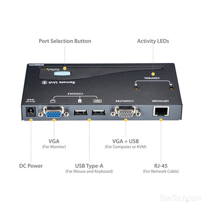 StarTech.com USB VGA KVM Console Extender over CAT5 UTP (500 ft)