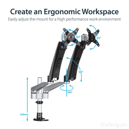 StarTech.com Desk-Mount Dual Monitor Arm - Full Motion Articulating - Premium