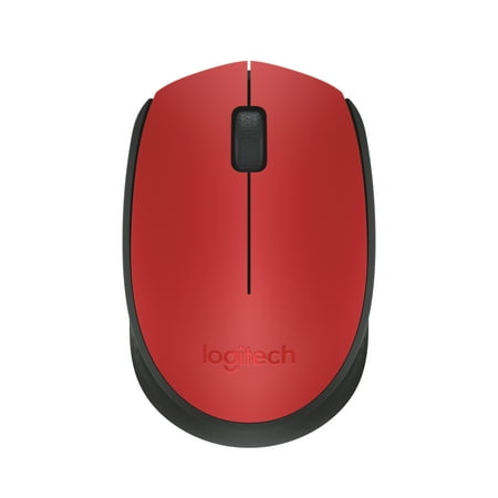 Logitech M170 Wireless Mouse for PC  Mac  Laptop  2.4 GHz with USB Mini Receiver  Red