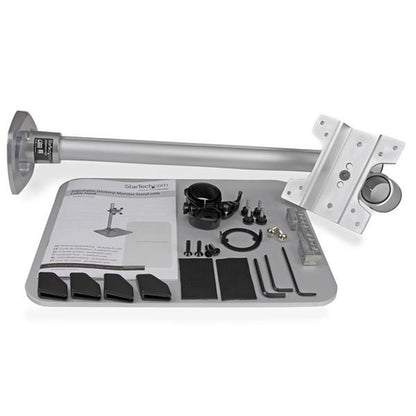 StarTech.com Single Monitor Stand - Adjustable - Steel - Silver - For up to 34" (30.9lb/14kg) Displays - TAA