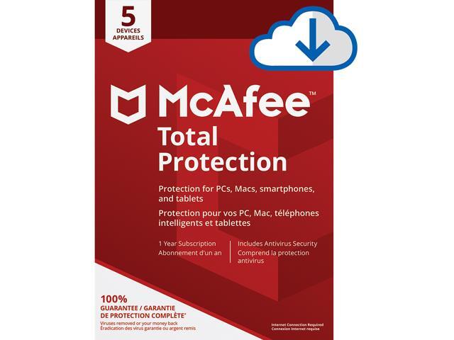McAfee® Total Protection  5 Device (Windows®/Mac®/Android/iOS)  1 Year – Digital Download
