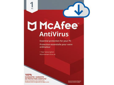 McAfee® AntiVirus Protection  Internet Security Software  1 PC  1 Year – Digital Download