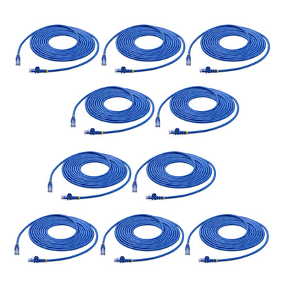 StarTech.com 15 ft. CAT6 Ethernet cable - 10 Pack - ETL Verified - Blue CAT6 Patch Cord - Snagless RJ45 Connectors - 24 AWG Copper Wire – UTP Ethernet Cable