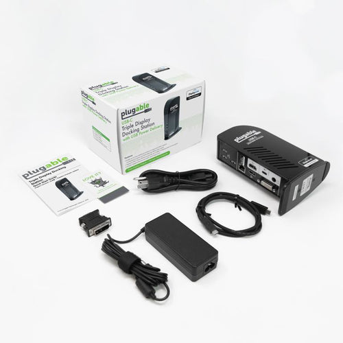 Plugable Technologies UD-ULTCDL laptop dock/port replicator Docking USB 3.2 Gen 1 (3.1 Gen 1) Type-C Black
