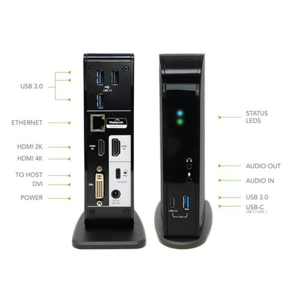 Plugable Technologies UD-ULTCDL laptop dock/port replicator Docking USB 3.2 Gen 1 (3.1 Gen 1) Type-C Black