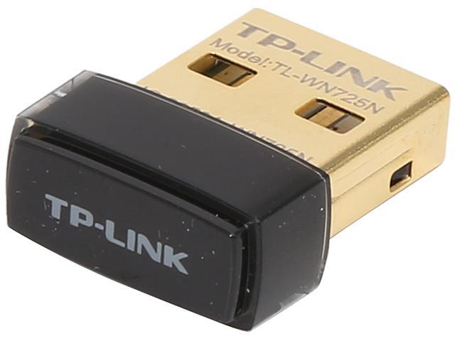 TP-LINK TL-WN725N Nano Wireless N150 Adapter  150Mbps  IEEE 802.11b/g/n  WEP  WPA / WPA2  Plug & Play in Windows 10 (32 bit & 64 bit)