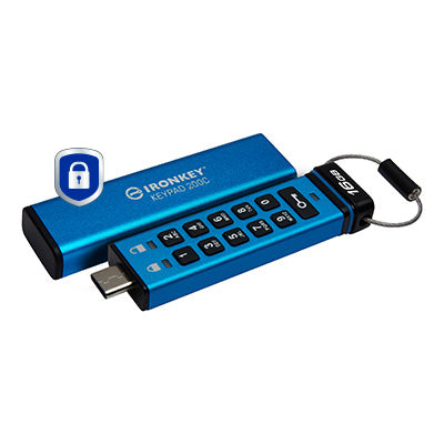 Kingston Technology IronKey 16GB USB-C Keypad 200C, FIPS 140-3 Lvl 3 AES-256