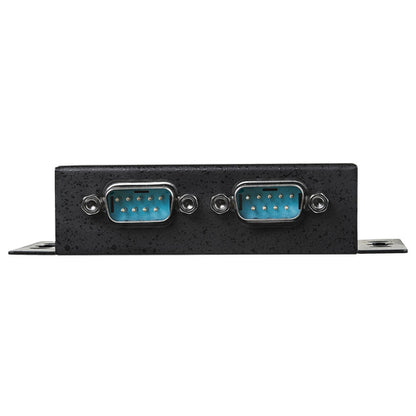 StarTech.com 2 Port Industrial Wall Mountable USB to Serial Adapter Hub with DIN Rail Clips - TAA