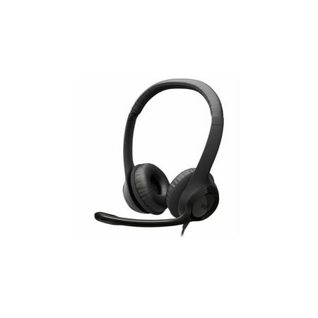 Logitech H390 Headset - Stereo - USB Type C - Wired - 32 Ohm - 20 Hz to 20 kHz - Over-the-head - Binaural - Supra-aural - 6.23 ft Cable - Noise Cancelling  Bi-directional Microphone - Black