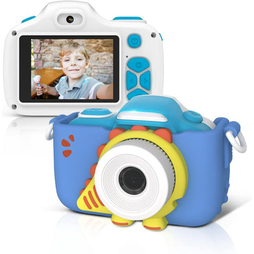 MyFirst - Camera 3 - Digital Camera for Kids with Extra Selfie Lens 16MP HD Video, Selfie Lens, Shockproof Case, microSD - Blue