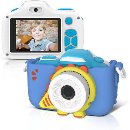 MyFirst - Camera 3 - Digital Camera for Kids with Extra Selfie Lens 16MP HD Video, Selfie Lens, Shockproof Case, microSD - Blue