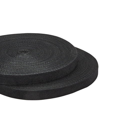 StarTech.com 100ft Hook and Loop Roll - Cut-to-Size Reusable Cable Ties - Bulk Industrial Wire Fastener Tape /Adjustable Fabric Wraps Black / Resuable Self Gripping Cable Management Straps