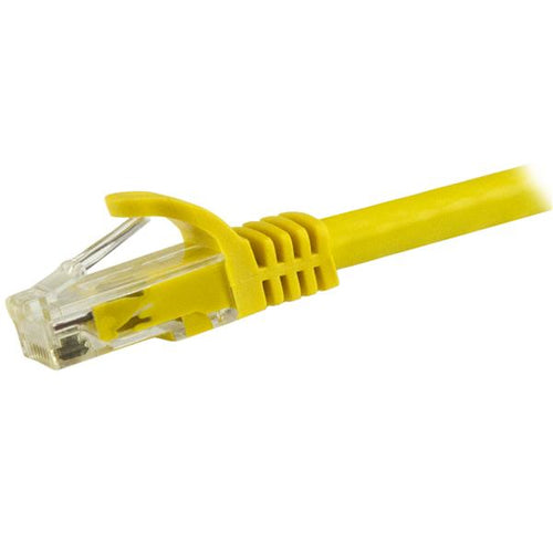 StarTech.com 12ft CAT6 Ethernet Cable - Yellow CAT 6 Gigabit Ethernet Wire -250MHz 100W PoE RJ45 UTP Network/Patch Cord Snagless w/Strain Relief Individually Tested