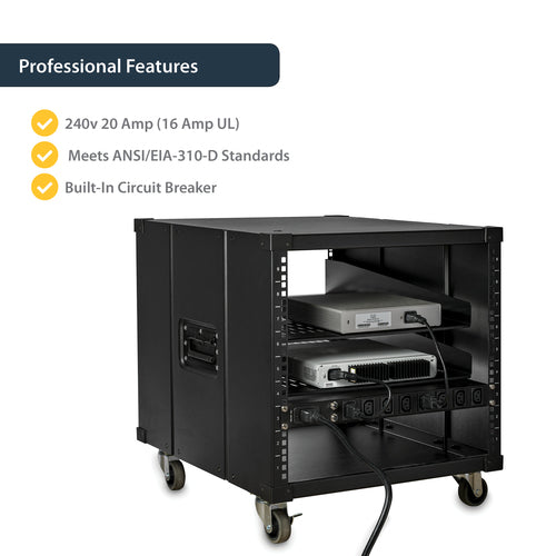StarTech.com 1U 19 inch 8 Port Rack Mount PDU - IEC C13 Socket Rackmount Power Supply/Strip - Horizontal Server Rack Mountable PDU /Data Center Power Distribution Unit 16A 240V