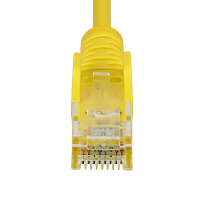 StarTech.com 15ft Yellow Slim CAT6 Ethernet Cable, Snagless, 100W PoE, UTP, LSZH, 28AWG Pure Bare Copper Wire, Slim RJ45 Network Patch Cord w/Strain Reliefs, Individually Tested