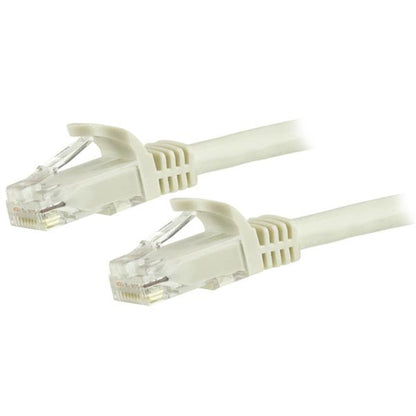 StarTech.com 6in CAT6 Ethernet Cable - White CAT 6 Gigabit Ethernet Wire -250MHz 100W PoE RJ45 UTP Network/Patch Cord Snagless w/Strain Relief Individually Tested