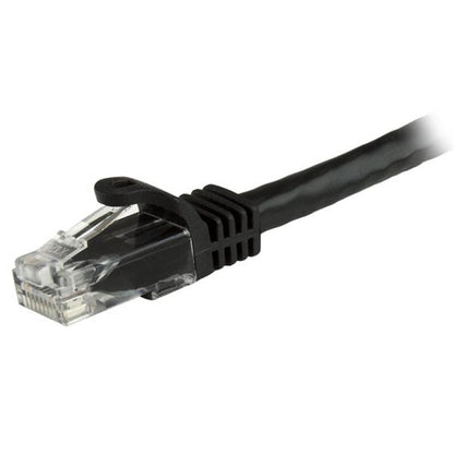 StarTech.com 1ft CAT6 Ethernet Cable - Black CAT 6 Gigabit Ethernet Wire -250MHz 100W PoE RJ45 UTP Network/Patch Cord Snagless w/Strain Relief Individually Tested