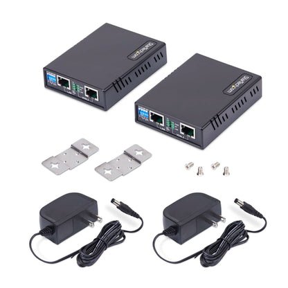 StarTech.com VDSL2 Ethernet Extender Kit over Single Pair Wire, Up to 0.6mi (1km) Long Range LAN Repeater over Phone Line/CAT5e/CAT6, Up to 300Mbps, Replacement for 110VDSLEXT - TAA